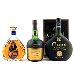 3本 COURVOISIER Chabot コニャック アルマニャック ブランデー セット 古酒