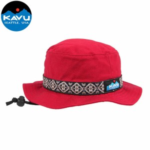 カブー KAVU キッズ ストラップバケットハット レッド 帽子 綿100％ アウトドア 国内正規品 KAV11864401034
