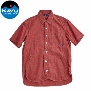 カブー KAVU メンズ ショートスリーブ ループシャツ レッド 半袖シャツ コットン100％ 国内正規品 KAV19821201034