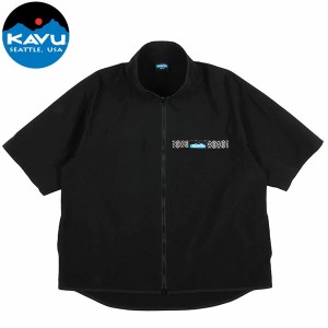 カブー KAVU メンズ 60/40 フルジップスローシャツ ブラック 半袖シャツ 国内正規品 KAV19821208001