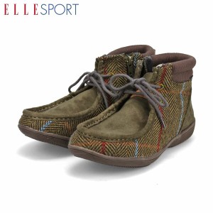 エル スポーツ ELLESPORT レディース 靴 ショートブーツ ESP12525B KHAKI/C 撥水 マドラス madras ELLESP12525BKHAC