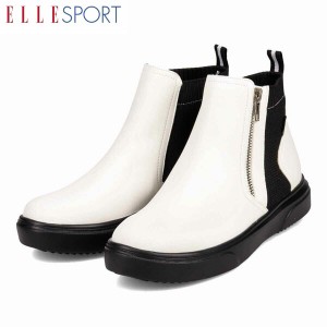 エル スポーツ ELLESPORT レディース 靴 ブーツ サイドファスナー ESP12577 WHITE サイドゴアブーツ マドラス madras ELLESP12577WHT