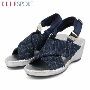 エル スポーツ ELLESPORT レディース 靴 サンダル ベルトサンダル ESP12733 NAVY-TX ウェッジサンダル マドラス madras ELLESP12733NAVTX