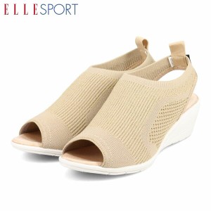 エル スポーツ ELLESPORT レディース 靴 ウェッジサンダル ESP12736 BEIGE ニット素材 マドラス madras ELLESP12736BEG