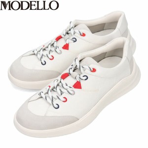 モデロ MODELLO メンズ 紳士靴 カジュアルシューズ スニーカー DM3311 WHITE 撥水 カバロス加工 マドラス madras MODDM3311WHT