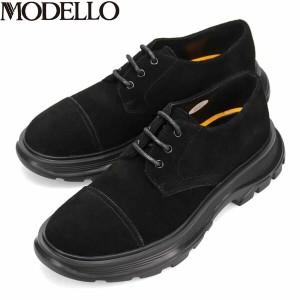 モデロ MODELLO メンズ 紳士靴 カジュアルシューズ スニーカー レザー DM3330 BLACK-SILKY カバロス加工 マドラス madras MODDM3330BLAS