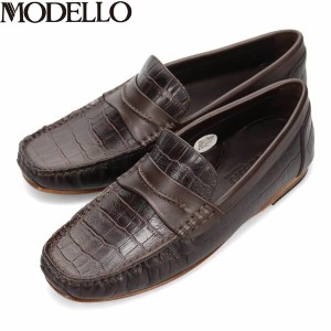 モデロ MODELLO メンズ 紳士靴 ドライビングシューズ スリッポン ローファー DM5512 D-BROWN-EB 抗ウイルス 抗菌加工 消臭 抗菌 マドラス