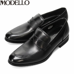 モデロ MODELLO メンズ 紳士靴 ビジネスシューズ ローファー スリッポン DM7403 BLACK 抗菌 防臭 マドラス madras MODDM7403BLA