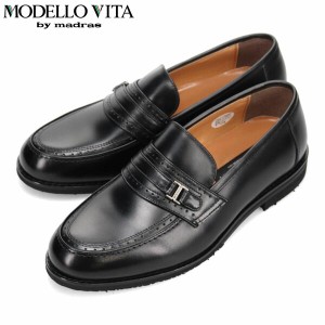 モデロヴィータ MODELLO VITA メンズ 紳士靴 ビットローファー スリッポン ビジネスシューズ SPVT5573 BLACK 4E マドラス madras MOVSPVT