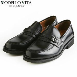 モデロヴィータ MODELLO VITA メンズ 紳士靴 ビットローファー スリッポン ビジネスシューズ VT5573 BLACK 4E マドラス madras MOVVT5573
