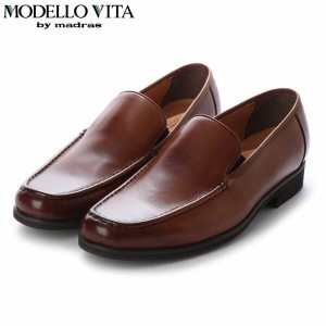 モデロヴィータ MODELLO VITA メンズ 紳士靴 ローファー スリッポン ビジネスシューズ VT5689 L-BROWN マドラス madras MOVVT5689LBR