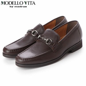 モデロヴィータ MODELLO VITA メンズ 紳士靴 ビットローファー スリッポン ビジネスシューズ VT5690 D-BROWN マドラス madras MOVVT5690D