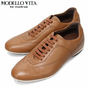 モデロヴィータ MODELLO VITA メンズ 紳士靴 ビジネスシューズ レザースニーカー VT6922 L-BROWN 抗菌 防臭 マドラス madras MOVVT6922LB