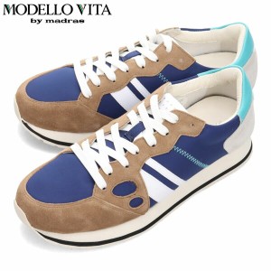 モデロヴィータ MODELLO VITA メンズ 紳士靴 スニーカー VT9021 NAVY/BEIGE レースアップ マドラス madras MOVVT9021NAVBEG