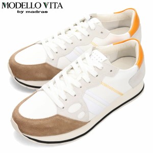 モデロヴィータ MODELLO VITA メンズ 紳士靴 スニーカー VT9021 WHITE/BEIGE レースアップ マドラス madras MOVVT9021WHTBEG