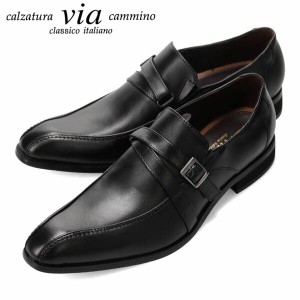 ヴィア カミーノ via cammino メンズ ビジネスシューズ 革靴 ローファー 本革 VC1506 BLACK フォーマル マドラス madras VIAVC1506BLA