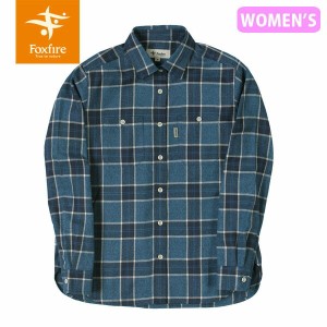 セール フォックスファイヤー Foxfire レディース TS Melange Check Shirt TSメランジチェックシャツ 長袖 シャツ 吸汗速乾 ハイキング 