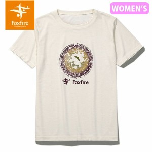 セール フォックスファイヤー Foxfire レディース Tシャツ CシールドパースペクティブT S/S 半袖 トレッキング キャンプ オフホワイト T-