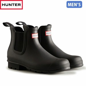 国内正規品 ハンター HUNTER レインブーツ 長靴 メンズ 防水 雨 梅雨 通勤 MFS9116RMA BLK ブラック 黒 メンズ オリジナル チェルシー ブ