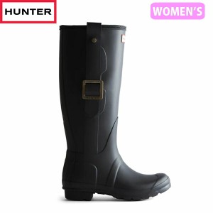 国内正規品 ハンター HUNTER レディース レインブーツ 長靴 防水 雨 雪 通勤 通学 WFT2290RMA BLK ブラック 黒 レディース オリジナル エ