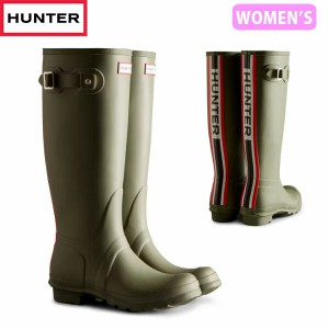 国内正規品 ハンター HUNTER レインブーツ 長靴 レディース 防水 レイン 梅雨 WFT2353RMA LIN レディース トリコロール ロゴ バックスト