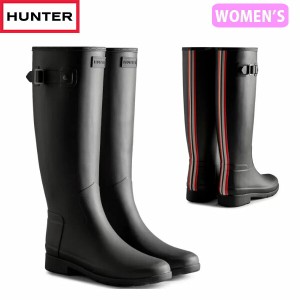 国内正規品 ハンター HUNTER レインブーツ 長靴 レディース 防水 レイン 梅雨 WFT2354RMA BLK ブラック 黒 Women's Refined Slim Fit Tri