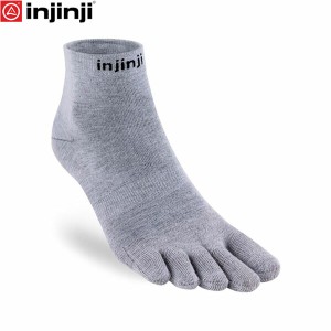 injinji インジンジ ライナーミニクルー グレー（GRR） 5本指ソックス 靴下 アウトドア クールマックス 極薄 060230 INJ060230GRR