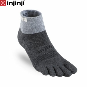 injinji インジンジ トレイルミッドウェイトミニクルー グラナイト（GR） 5本指ソックス 靴下 アウトドア トレイルランニング 213130 INJ