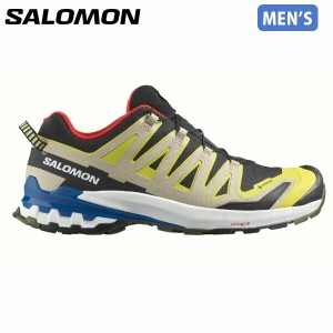 サロモン SALOMON メンズ スニーカー トレイルランニングシューズ ゴアテックス XA PRO 3D V9 GTX BLACK/BUTTERCUP/LAPIS BLUE 防水透湿 