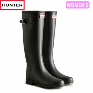 国内正規品 ハンター HUNTER レインブーツ 長靴 レディース 防水 レイン 梅雨 通学 通勤 WFT2200RMA BLK ブラック 黒 レディース オリジ