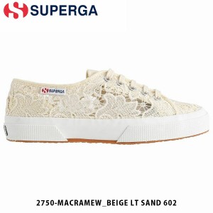 SUPERGA スペルガ レディース スニーカー 2750-MACRAMEW BEIGE LT SAND 602 シューズ レース かわいい おしゃれ ベージュ ローカット S00