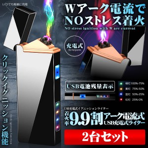 Ｗアーク 電流 USB充電式ライター 電子 電気防線 軽量化 イグニッション タバコ 軽量 携帯用 LED 煙草 花火 ARKDDEA