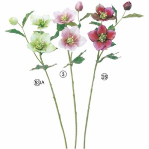 asca クリスマスローズ（2輪 つぼみ1個） バラ 薔薇 花材 造花