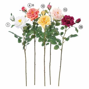 asca ローズ（1輪 つぼみ1個） バラ 薔薇 花材 造花