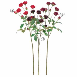 asca ローズ（5輪 つぼみ4個） バラ 薔薇 花材 造花