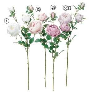 asca ローズ（2輪 つぼみ1個） バラ 薔薇 花材 造花