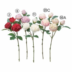 asca ローズ（2輪 つぼみ1個） バラ 薔薇 花材 造花