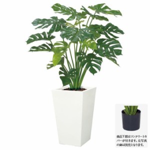 【フェイクグリーン】モンステラ グリーン 100cm 【人工観葉植物 大型 観葉植物 造花 光触媒 CT触媒 インテリア】[G-L]