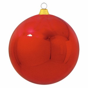 クリスマス Xmas グッズ 250mmメタリックボール レッド 装飾 飾り オーナメント ディスプレイ 冬 ウインター 店頭 ツリー[A-B]