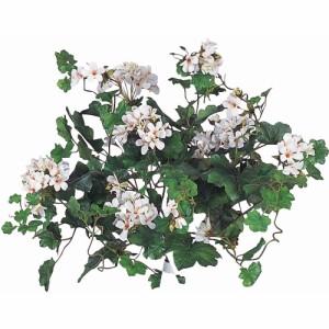 【観葉植物 造花】ゼラニューム(ホワイト) 46cm 【フェイクグリーン 人工観葉植物 光触媒 CT触媒 インテリア】