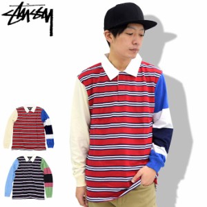 ステューシー STUSSY ポロシャツ 長袖 メンズ Mix Up Rugby ( stussy polo ラガーシャツ ラグビーシャツ トップス 男性用 1140048 ポロ・