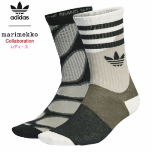 アディダス adidas ソックス レディース マリメッコ ウィメンズ 2PP クルー コラボ オリジナルス ( adidas×marimekko Womens 2PP Crew S