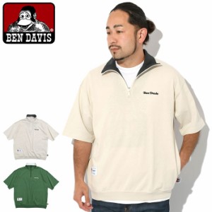 ベンデイビス BEN DAVIS カットソー 半袖 メンズ 1/4 ジップ プラクティス トップ クルー ( BENDAVIS C-23580049 1/4 Zip Practice Top S