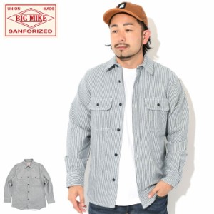 ビッグマイク BIG MIKE シャツ 長袖 メンズ ヘビー フランネル ヒッコリー ( BIG MIKE Heavy Flannel Hickory L/S Shirt ワークシャツ カ