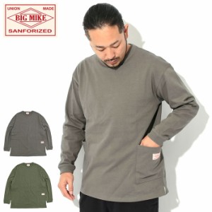 ビッグマイク BIG MIKE ロンT Tシャツ 長袖 メンズ 10オンス ダブル ポケット ( BIG MIKE 10OZ Double Pocket L/S Tee ポケT ティーシャ