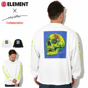 エレメント ELEMENT ロンT Tシャツ 長袖 メンズ ヒロットン スカル コラボ ( ELEMENT×HIROTTON Skull L/S Tee ビッグシルエット オーバ