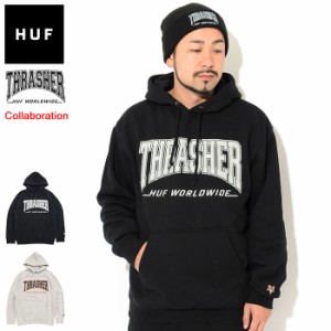 ハフ HUF パーカー プルオーバー メンズ スラッシャー ベイビュー コラボ ( HUF×THRASHER Bayview Pullover Hoodie フード フーディ ス