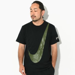 ナイキ NIKE Tシャツ 半袖 メンズ ビッグ スウッシュ ハイブリッド ブラック ( nike Big Swoosh Hybrid S/S Tee Black ティーシャツ T-SH