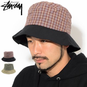 ステューシー STUSSY バケット ハット Mix Plaid Bucket Hat 帽子 ( stussyhat メンズ・男性用 132999 USAモデル 正規 品 ストゥーシー 