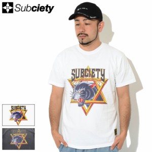 サブサエティ Subciety Tシャツ 半袖 メンズ ブラック パンサー ( subciety サブサエティー Black Panther S/S Tee ピグメント ティーシ